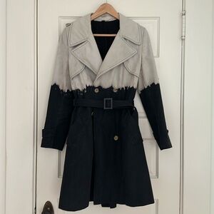 Alexander McQueen trench coat- unique two color dye-dipped